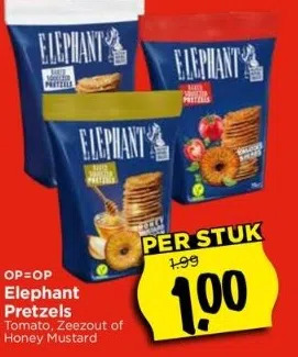 Vomar Voordeelmarkt Elephant pretzels aanbieding