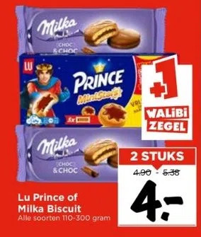 Vomar Voordeelmarkt Lu prince of milka biscuit aanbieding