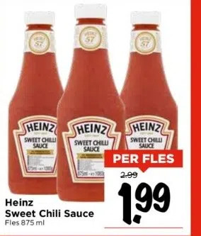 Vomar Voordeelmarkt Heinz sweet chili sauce aanbieding