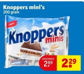 Kruidvat Knoppers mini's aanbieding