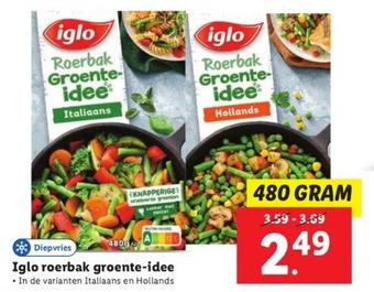 Lidl Iglo roerbak groente-idee aanbieding