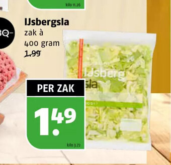 Poiesz IJsbergsla zak à 400 gram aanbieding