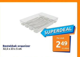 Action Bestekbak organizer 32,5 x 23 x 5 cm aanbieding