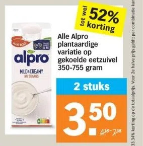 Albert Heijn Alle alpro plantaardige variatie op alpro gekoelde eetzuivel aanbieding