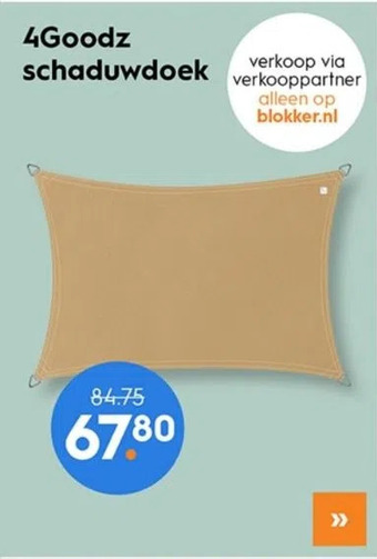 Blokker 4goodz schaduwdoek aanbieding