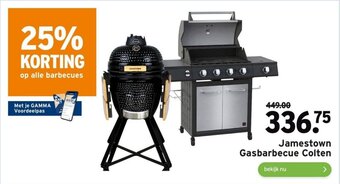 GAMMA Jamestown gasbarbecue colten aanbieding