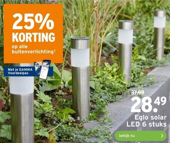 GAMMA Eglo solar led aanbieding