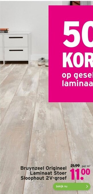 GAMMA Bruynzeel origineel laminaat stoer sloophout 2v-groef aanbieding