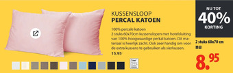 Lion Beddenshop Kussensloop percal katoen aanbieding