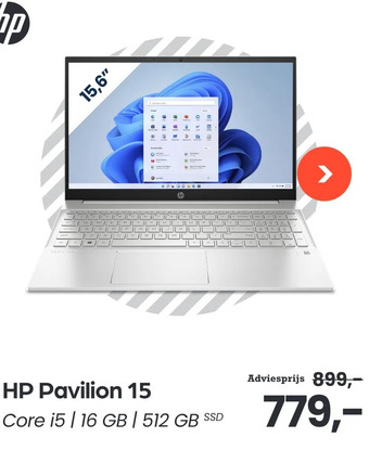 Paradigit Hp pavilion 15 aanbieding