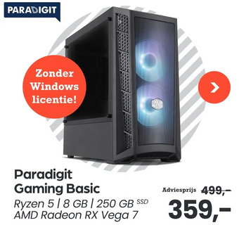 Paradigit Paradigit gaming basic aanbieding