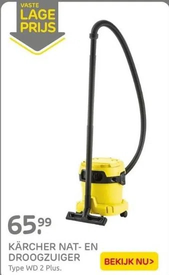 Praxis Kärcher nat- en droogzuiger aanbieding