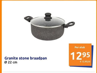 Action Granite stone braadpan Ø 22 cm aanbieding