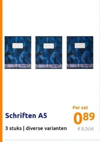 Action Schriften A5 3 stuks | diverse varianten aanbieding