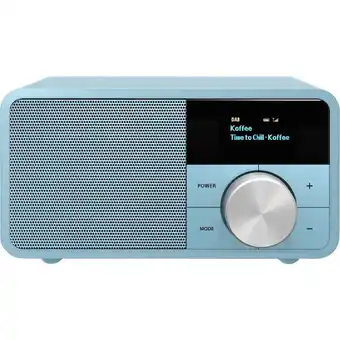 Conrad Sangean genuine mini ddr-7 radio dab+, vhf (fm) aux, bluetooth turquoise aanbieding