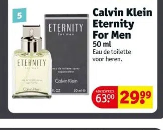 Kruidvat Calvin klein eternity for men aanbieding