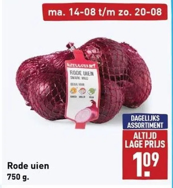 ALDI Rode uien aanbieding