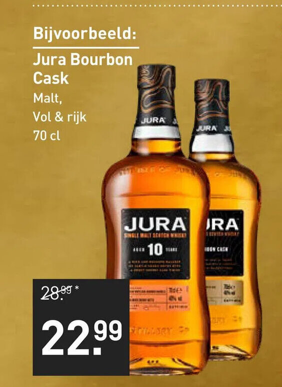 Jura bourbon cask 70cl whisky aanbieding bij Gall & Gall