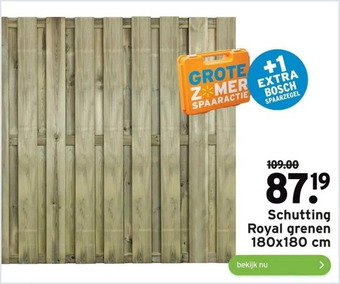 GAMMA Schutting Royal grenen 180x180 cm aanbieding