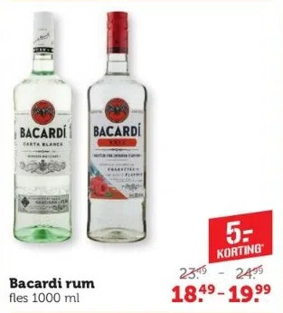 Coop Bacardi rum aanbieding