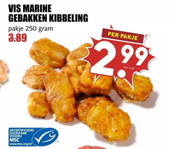 MCD Supermarkt Vis marine gebakken kibbeling aanbieding