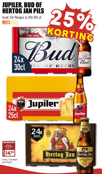 MCD Supermarkt Jupiler, bud of hertog jan pils aanbieding