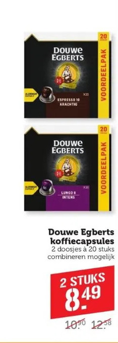 Coop Douwe egberts koffiecapsules aanbieding