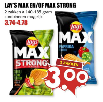 MCD Supermarkt Lay's max en/of max strong aanbieding