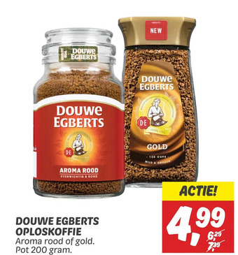 Dekamarkt Douwe egberts oploskoffie aanbieding