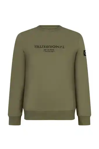 Wehkamp Rellix sweater met logo groen aanbieding