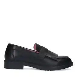 Wehkamp Sacha leren loafers met franjes zwart aanbieding