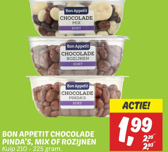 Dekamarkt Bon appetit chocolade pinda's, mix of rozijnen aanbieding