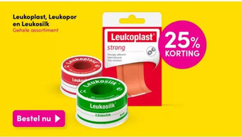 DA Leukoplast, Leukopor en Leukosilk Gehele assortiment aanbieding