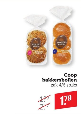 CoopCompact Coop bakkersbollen zak 4/6 stuks aanbieding