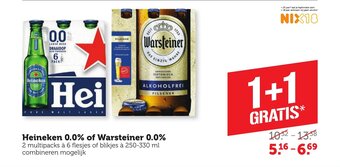 CoopCompact Heineken 0.0% of Warsteiner 0.0% aanbieding