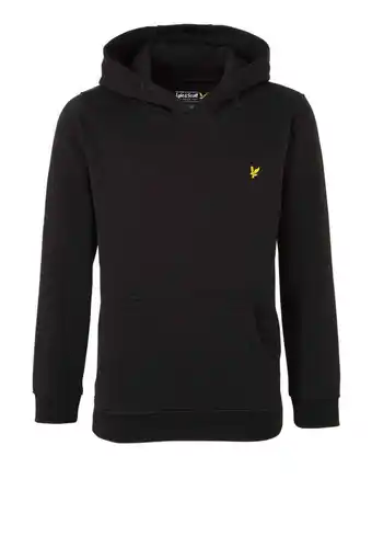 Wehkamp Lyle & scott hoodie met borduursels zwart aanbieding