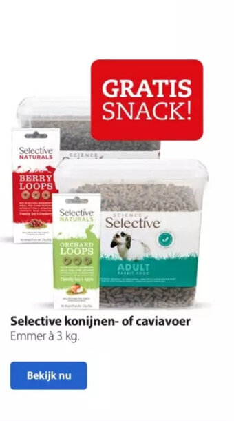 Pets Place Selective konijnen- of caviavoer Emmer à 3 kg. aanbieding