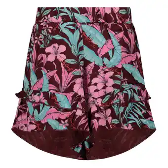 Wehkamp 29ft short met all over print paars/roze/blauw aanbieding