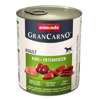 Zooplus 6x800g original adult rund & eendenhart animonda grancarno hondenvoer aanbieding