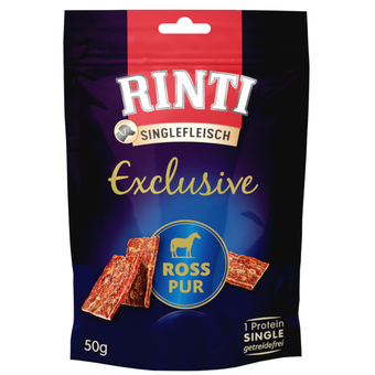 Zooplus Rinti singlevlees exclusive snack 50 g - voordeelpakket: 3 x 50 g paard puur aanbieding