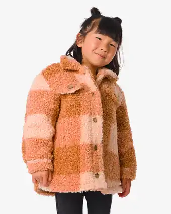 HEMA Hema kinder overshirt teddy (roze) aanbieding