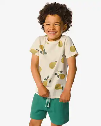 HEMA Hema kinder t-shirt peren (gebroken wit) aanbieding