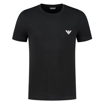 Plutosport Emporio armani logo crew neck shirt heren aanbieding