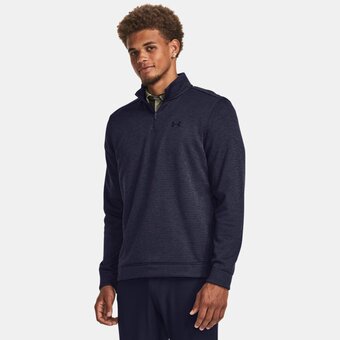 Under Armour Herenshirt under armour storm sweaterfleece met korte rits midnight marineblauw / midnight marineblauw s aanbieding