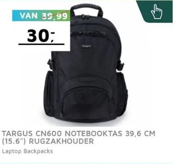 Digitotaal Targus cn600 notebooktas 39,6 cm (15.6) rugzakhouder aanbieding