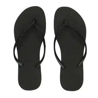 Wehkamp Havaianas slim sparkle ii teenslippers met glitters zwart aanbieding