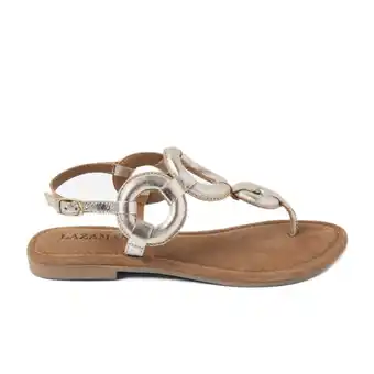 Wehkamp Lazamani leren sandalen goud aanbieding