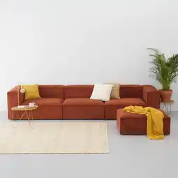 Wehkamp Wehkamp home 4-zitsbank met hocker igor iii aanbieding