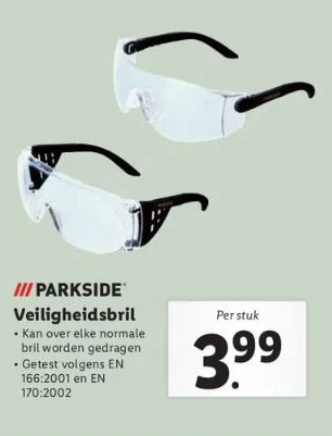 Lidl Iii parkside veiligheidsbril aanbieding