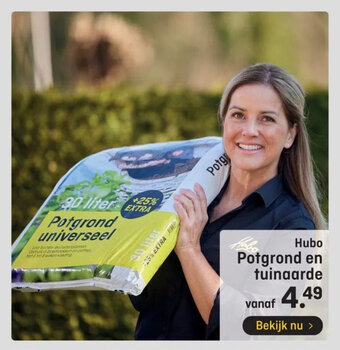 Hubo Potgrond en tuinaarde aanbieding